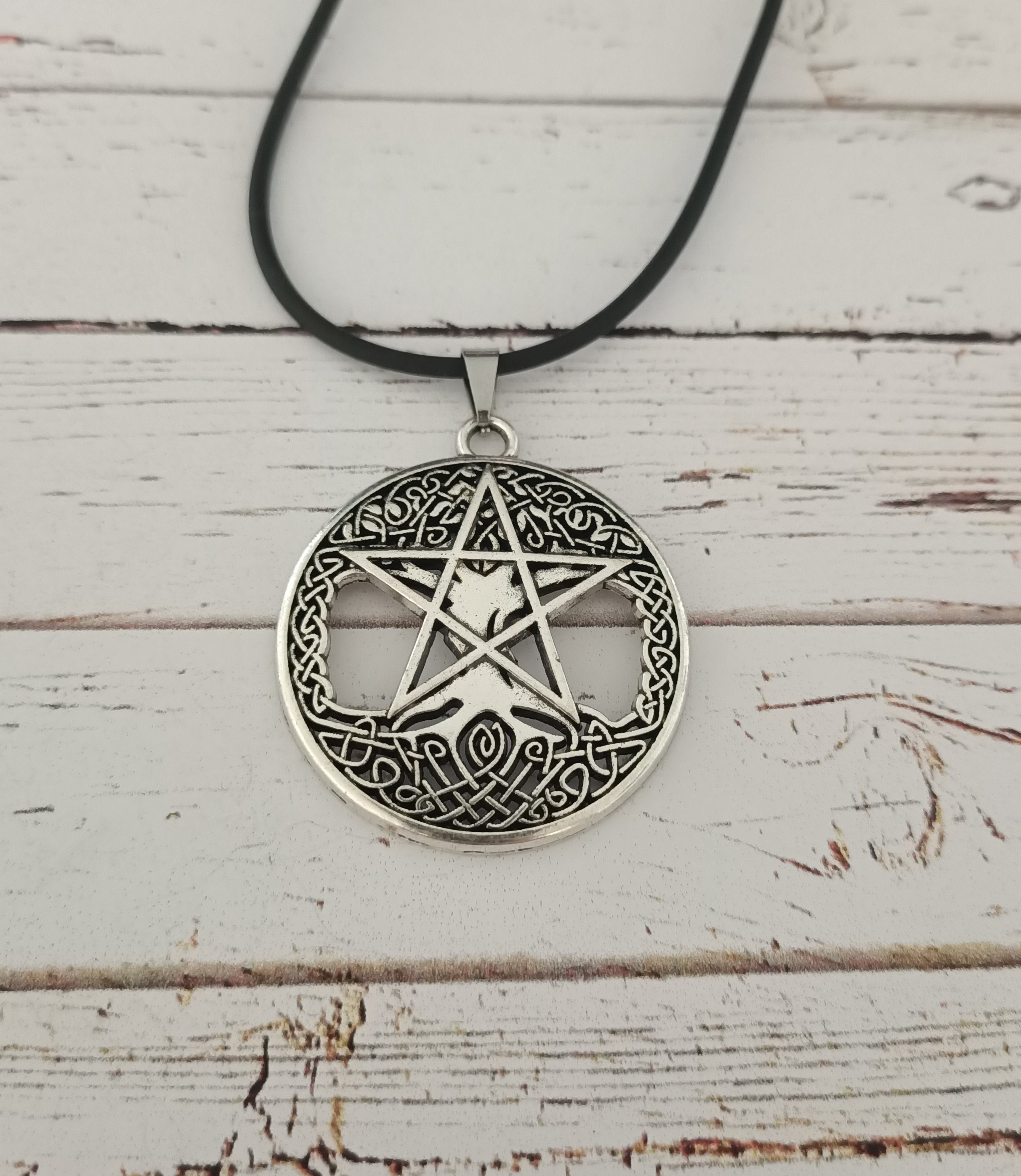 Pentagram tree of Life necklace