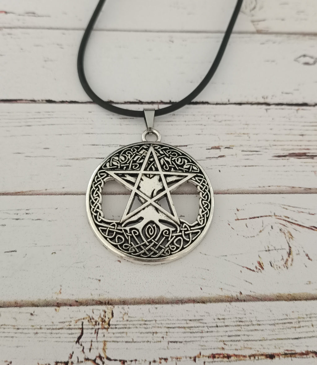 Pentagram tree of Life necklace