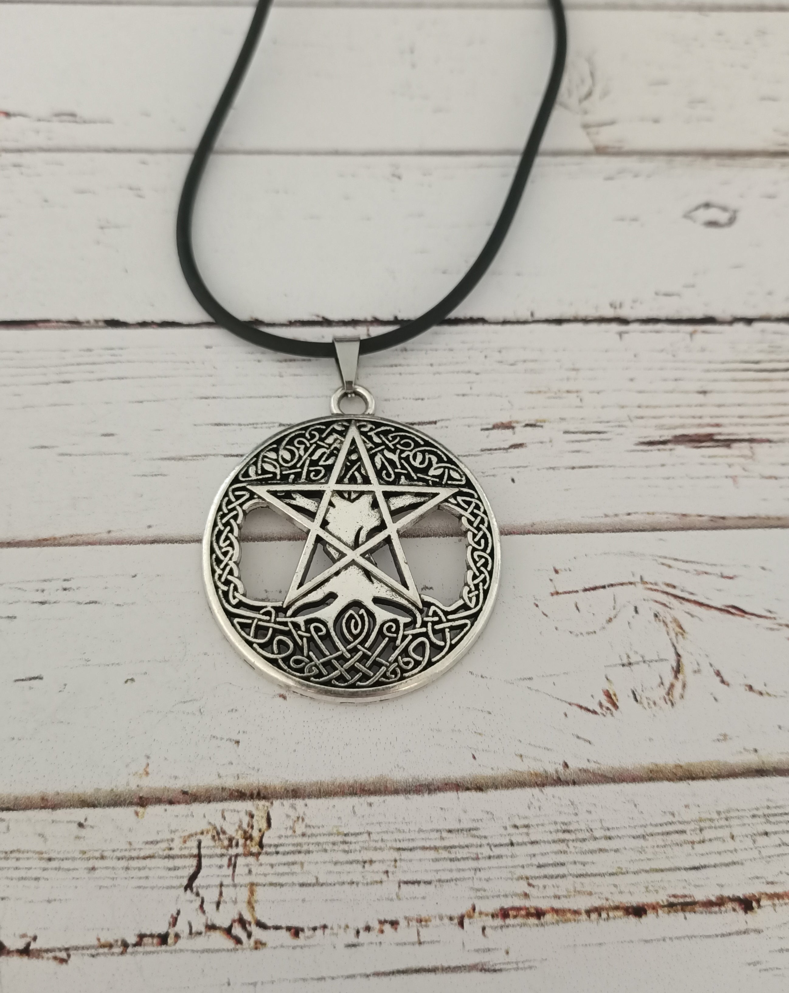 Pentagram tree of Life necklace