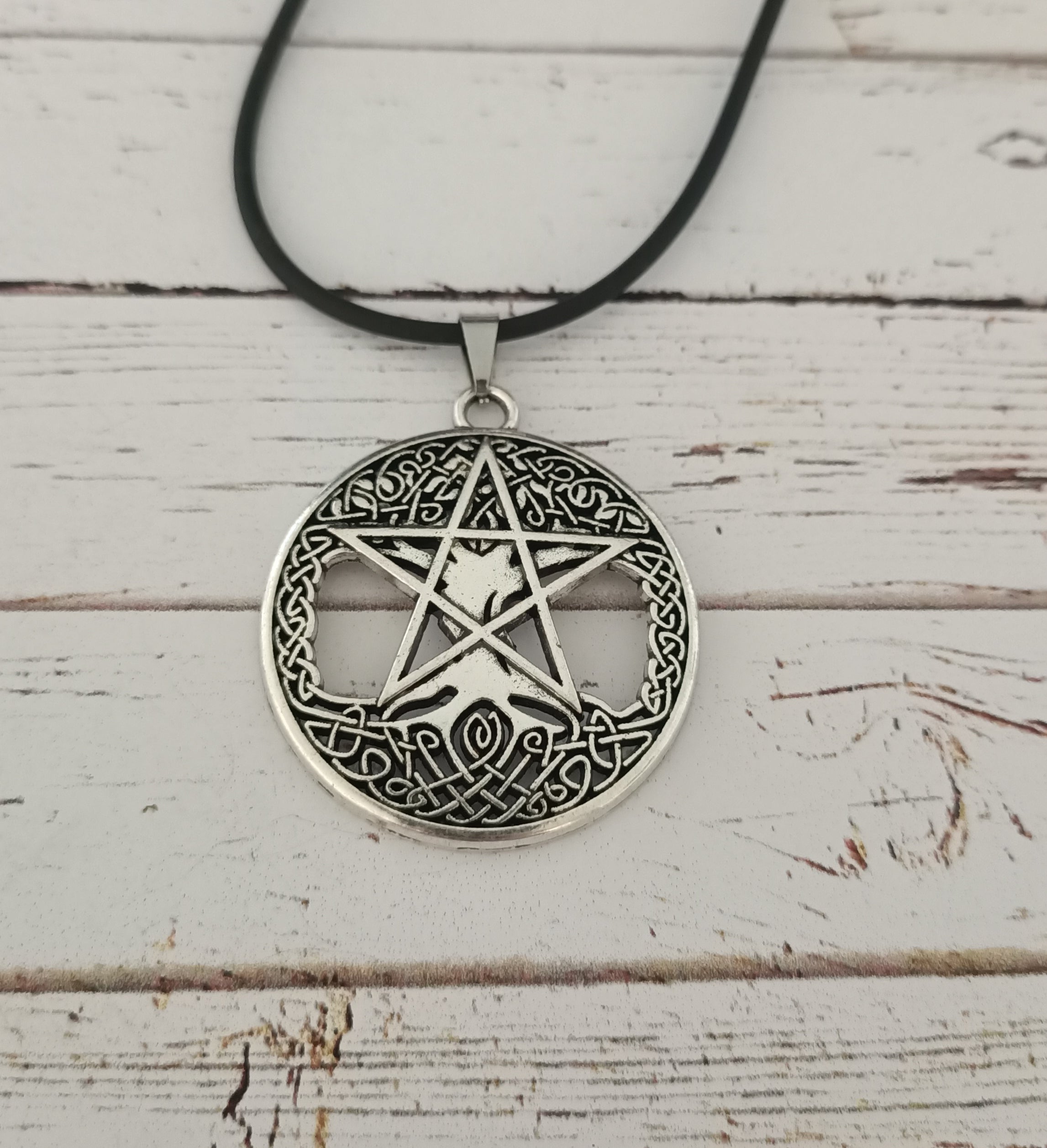 Pentagram tree of Life necklace