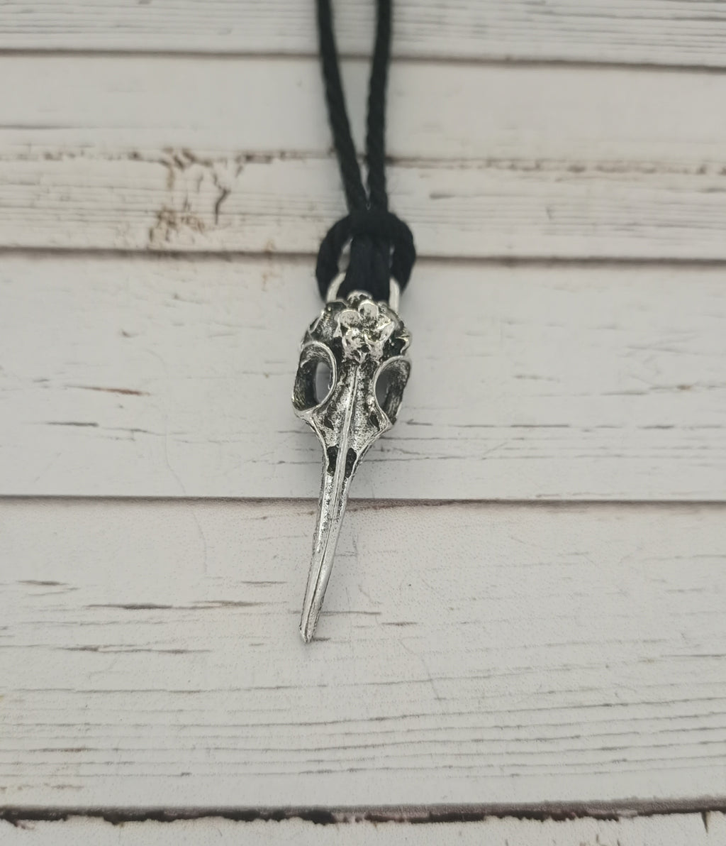 Raven skull necklace