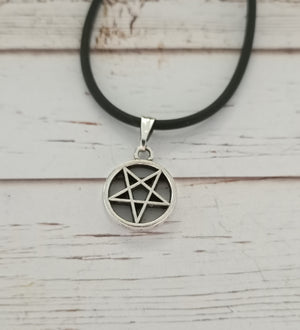 Small inverted pentagram necklace