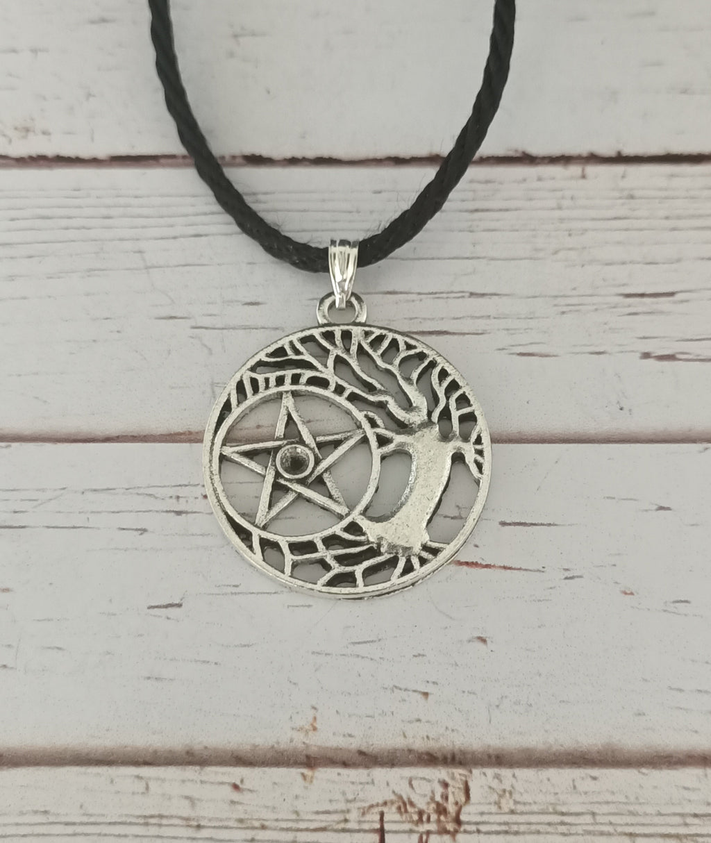 Pentagram tree of Life necklace