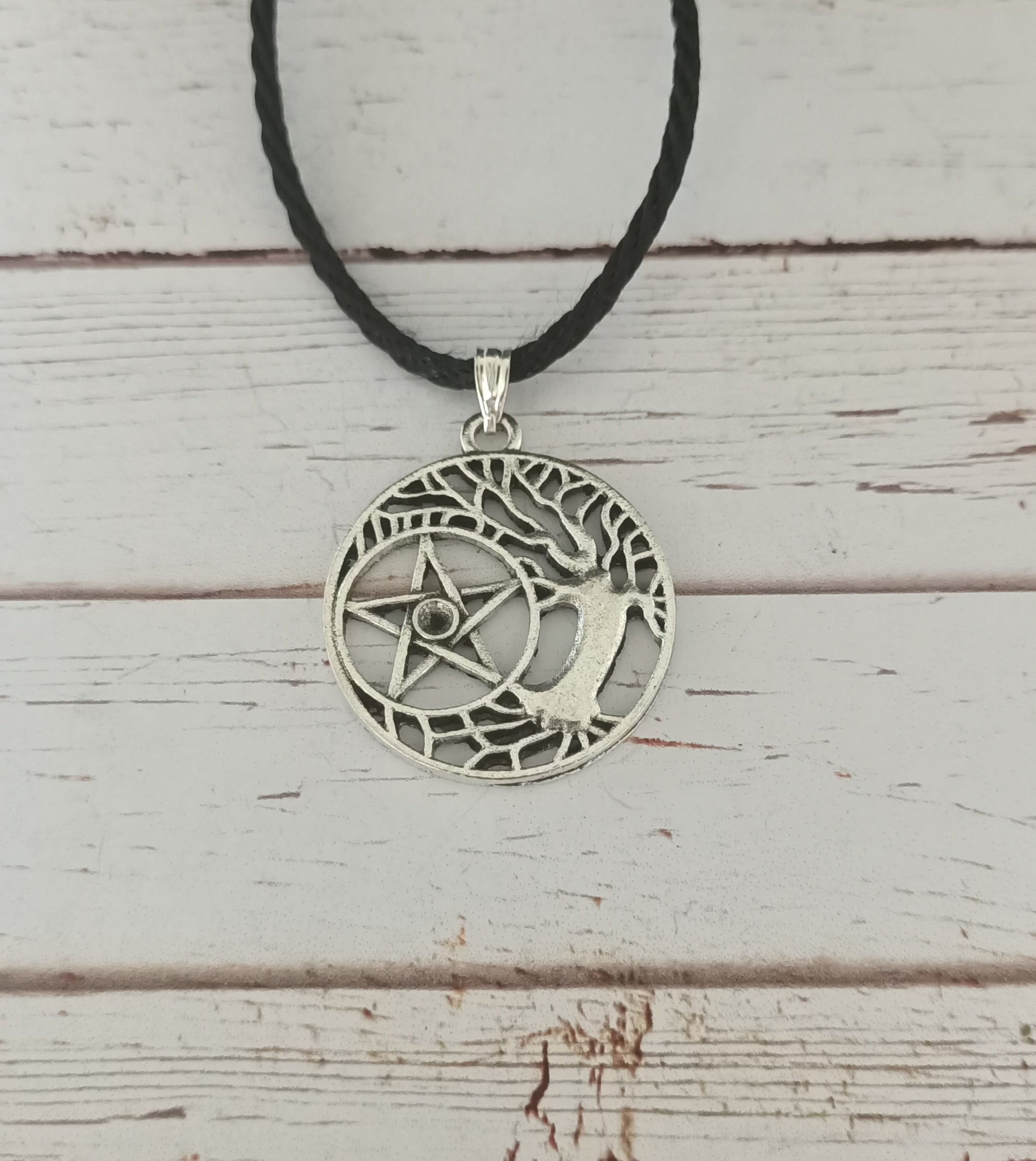 Pentagram tree of Life necklace
