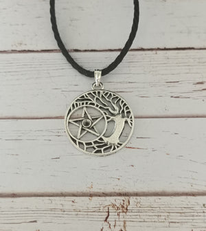 Pentagram tree of Life necklace