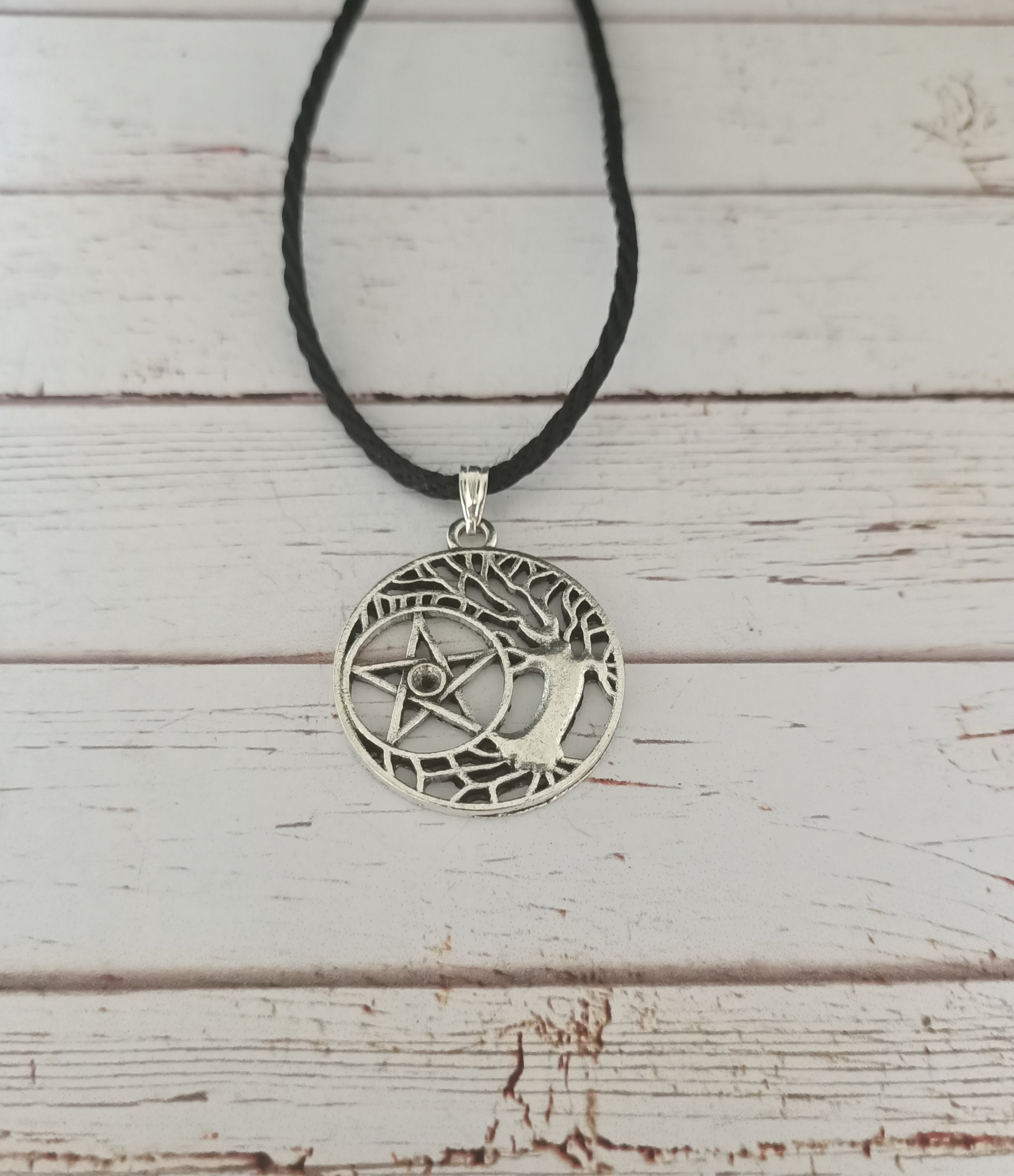 Pentagram tree of Life necklace