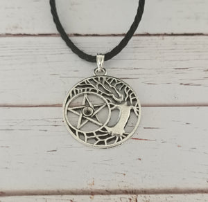 Pentagram tree of Life necklace